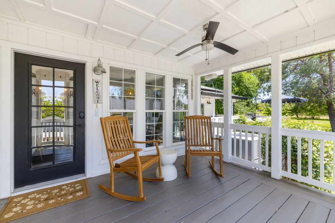 Porch with rocking chairs