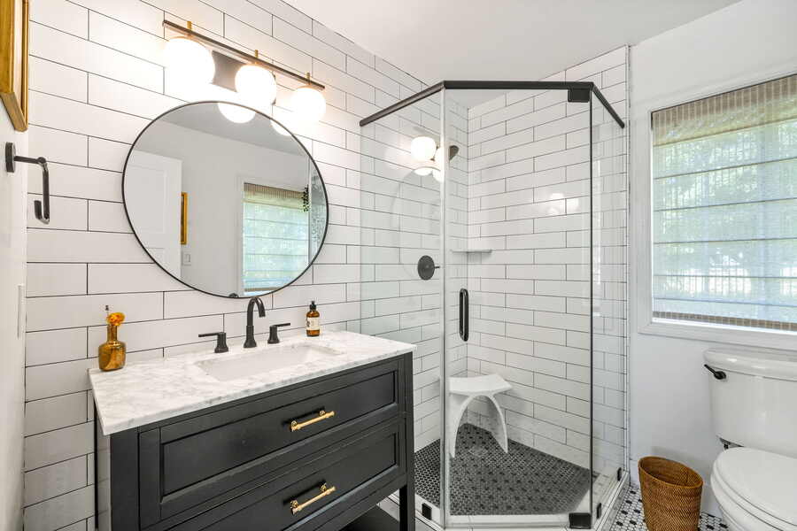 Black vanity bathroom