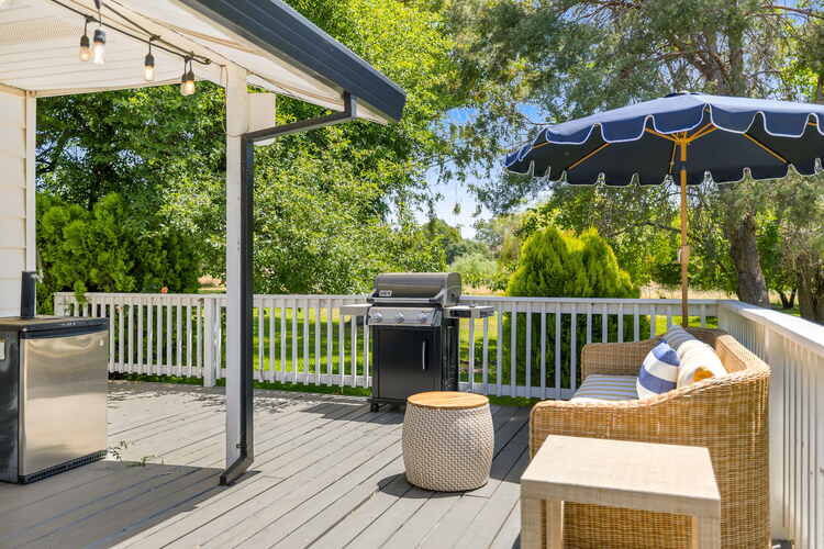 Deck overlooking meadow